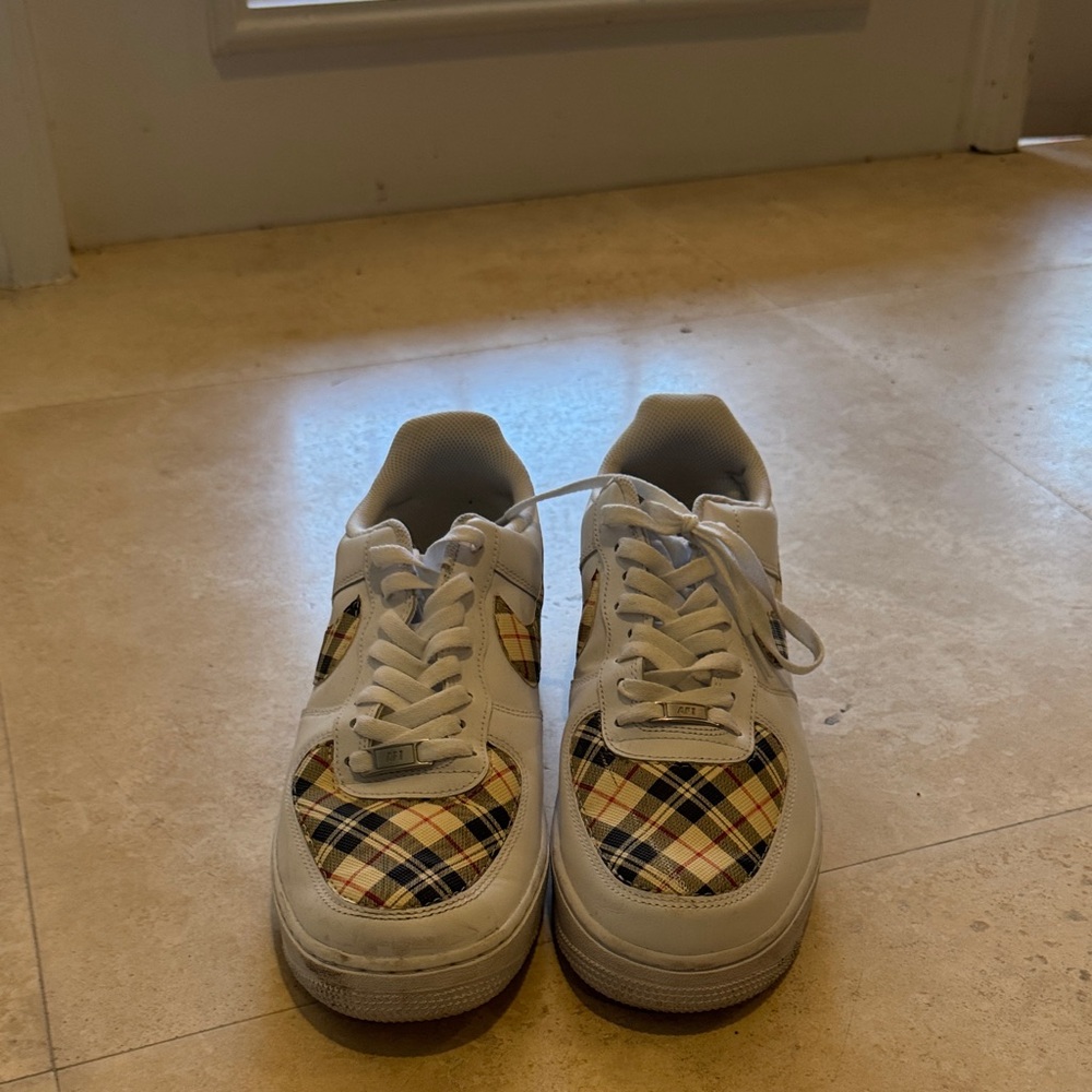 Plaid Nike Air Force Pattern Sneakers